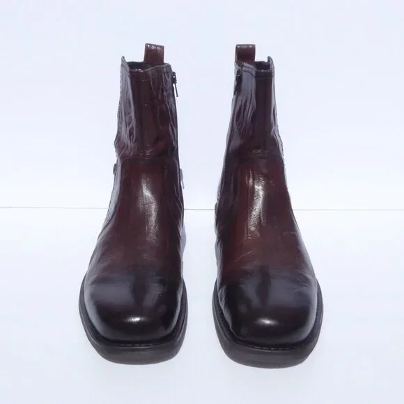 Aldo men\'s burnaugh 22 crinkle leather brown black gradient boots size 11.5 / 12 Aldo men main image 2